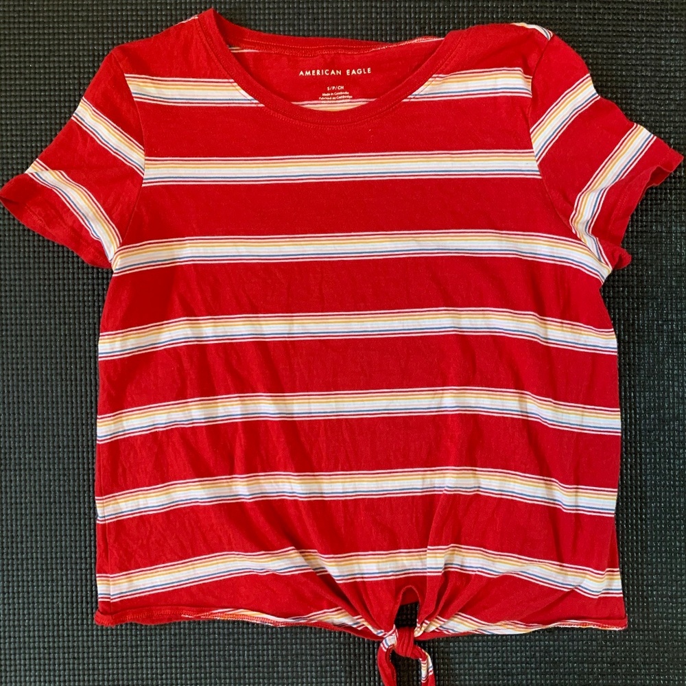 Red stripped shirt